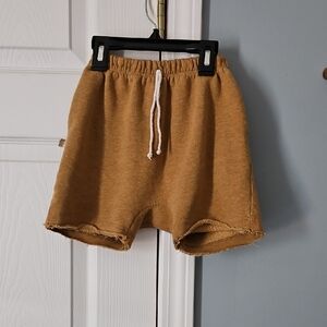 Kids Tan Casual Shorts French Terry